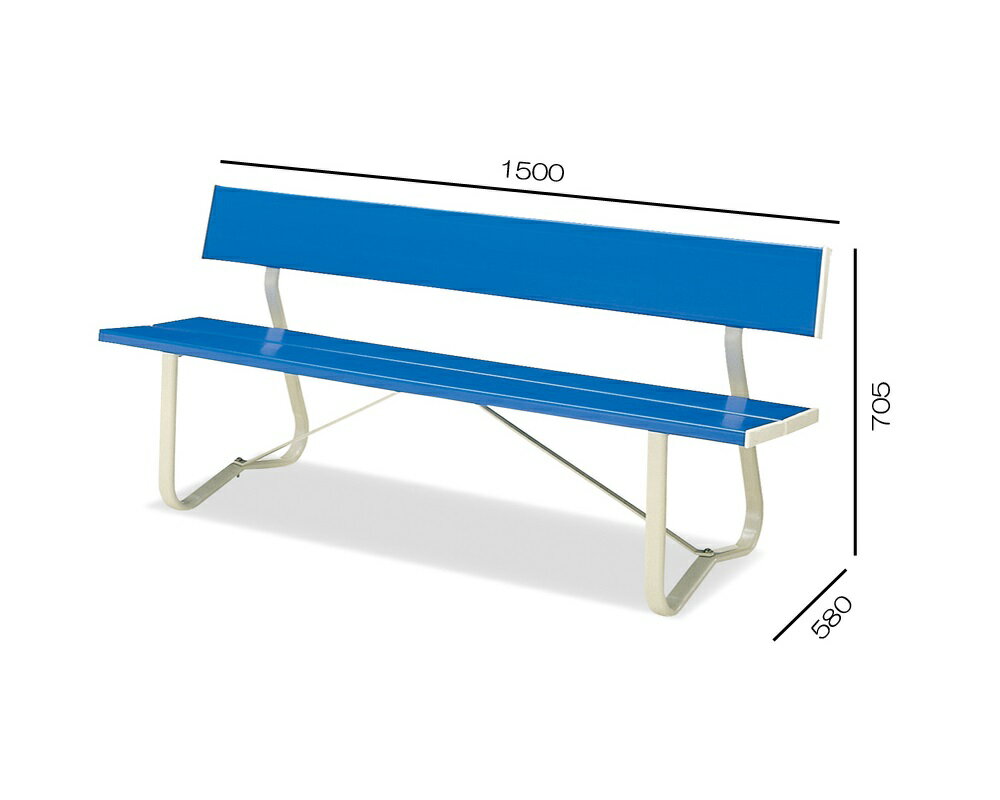 コクヨ 屋外用家具 背付きベンチ 樹脂製 W1500H705 PF-B11NN