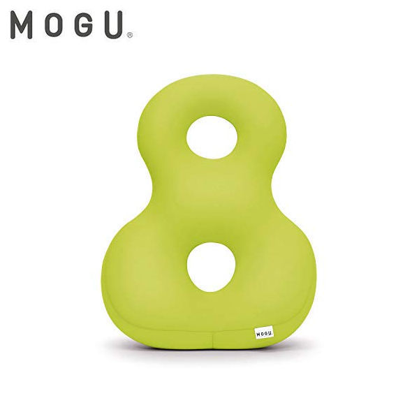 MOGU ビーズクッション 黄緑 バックサポーターエイト ライトグリーン (全長約45cm) モグ