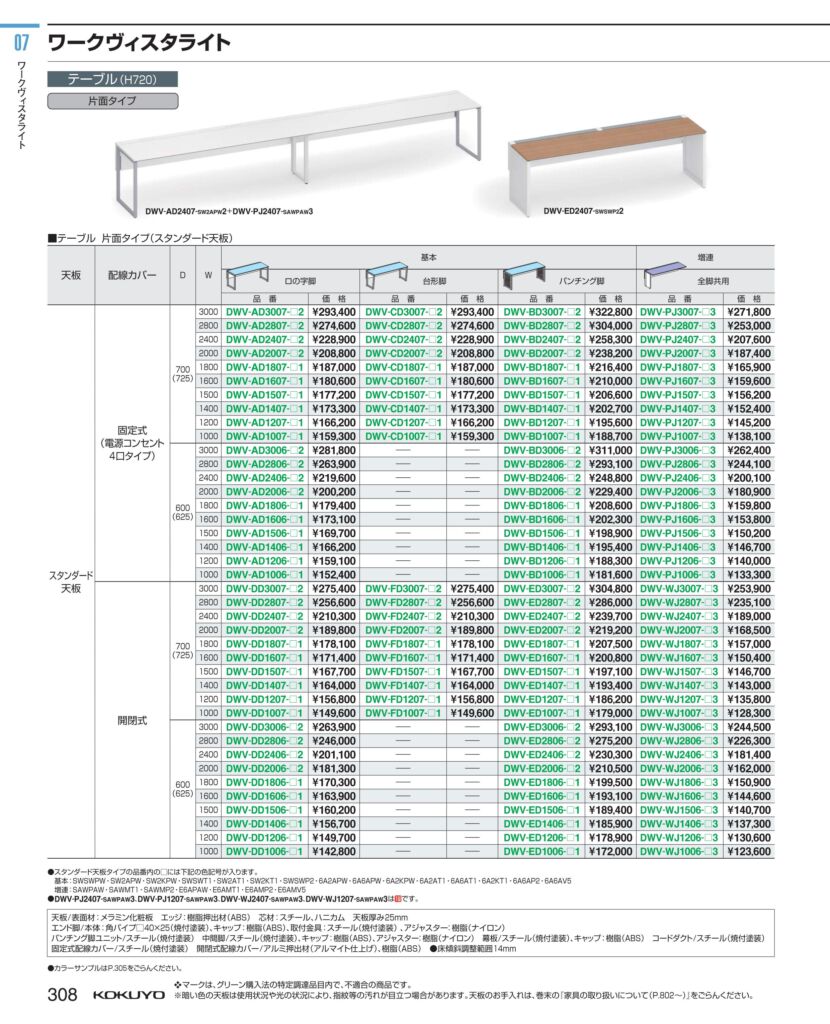 ★ポイント最大16倍★【送料無料】- デスク ワークヴィスタ  天板カバー DWVT-WJ3012-D01 コクヨ kokuyo -【コクヨ家具】