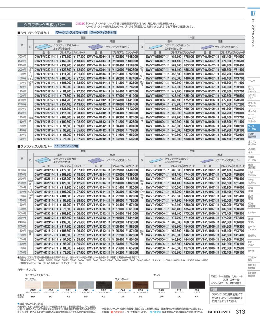 ★ポイント最大16倍★【全国配送可】- デスク ワークヴィスタ 机上パネル SDV-V143E6AGC5LNN コクヨ kokuyo -【コクヨ家具】