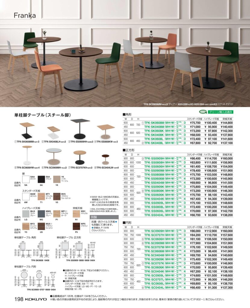 ★ポイント最大16倍★【送料無料】- フラップ天板会議テーブル リーフライン FLF-K1206KPS-S1T11 20349608コクヨ kokuyo -【コクヨ家具】