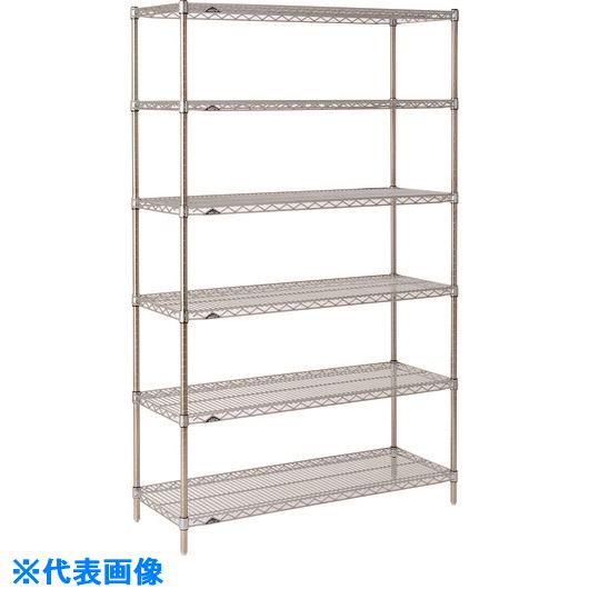 ■エレクター スーパーシリーズ・ワイヤーシェルフ BS910 間口910mm×奥行536mm×高さ2197mm DB付 6段 BS910P2200W6(1460656)[送料別途見積り][法人・事業所限定][外直送]