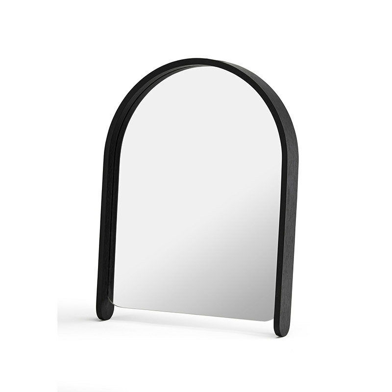 Cooee Design ウッディミラー ブラック 木製 オーク材 Woody Mirror Black 黒 北欧 モダン おしゃれ nest クーイー クーイーデザイン スウェーデン 鏡 インテリア 曲木