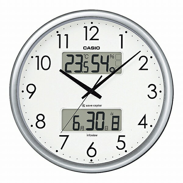 カシオ(CASIO) 温湿度計付電波時計 ITM-650J-8JF(ZTK6801) Radio clock with temperature and humidity meter