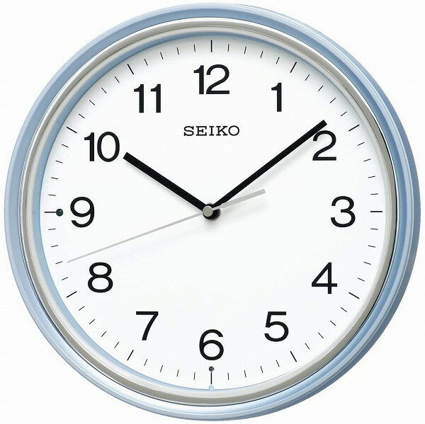 【送料無料】SEIKO CLOCK (セイコークロック) 掛け時計 薄青パール 直径27.5x4.7cm 電波 アナログ KX252L ※北海道・九州・沖縄・離島は別途送料(2500円)可愛い パステル シンプル KX252W デザイン 人気 小ぶり 小さい 便利 高級感 見やすい 特価 アウトレット 織田信長