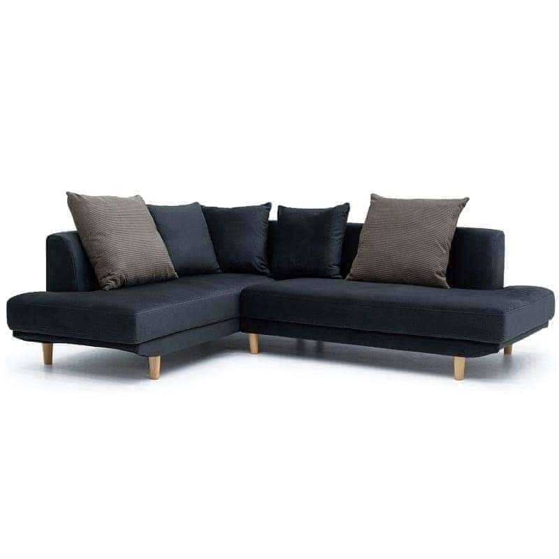 【WGF】　コーナーソファ　セット　ニカ　(右)　BK