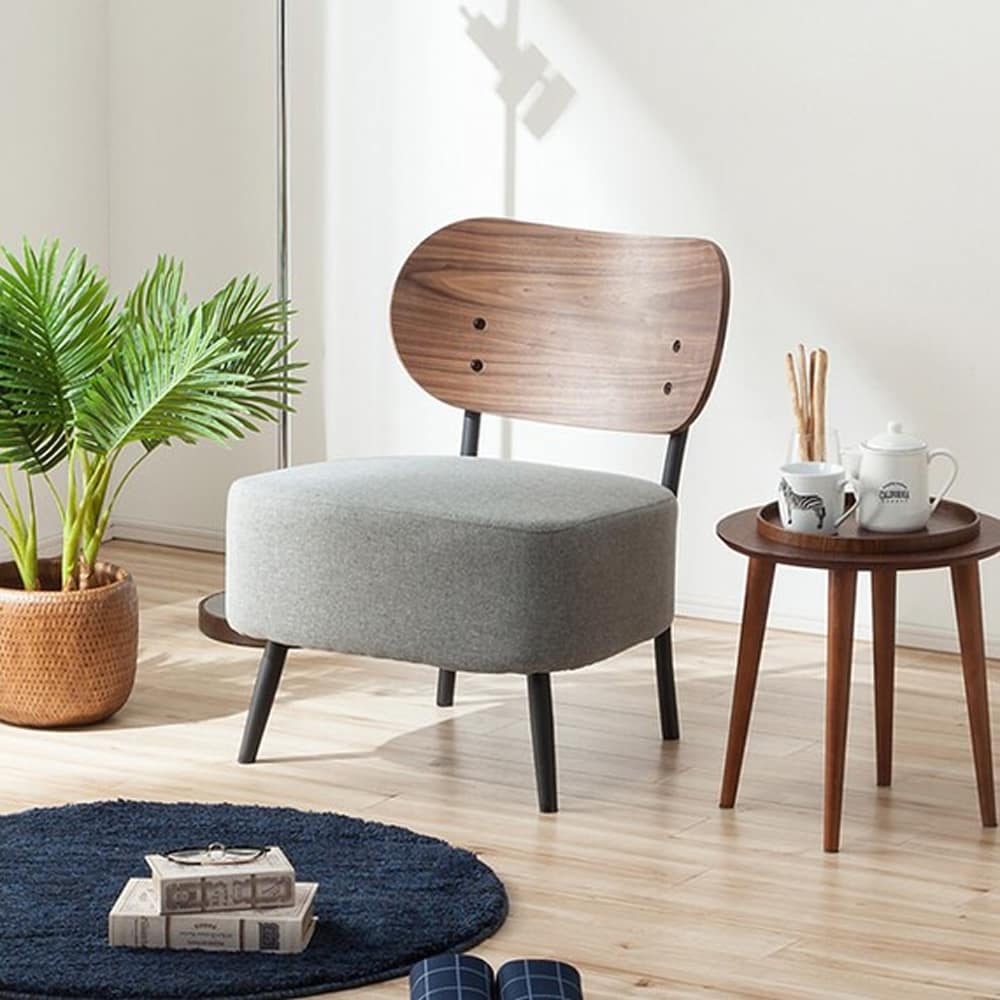 アクセントチェア　アブリコ　MBR　ミドルブラウン　