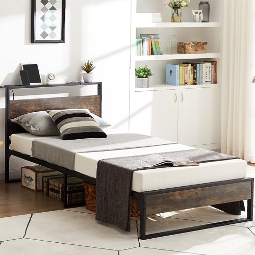 Beemyiベッドフレーム セミダブルベッド 2口コンセント 1USB Beemyiベッドフレーム セミダブル ベッド コンセント付き パイプベッド