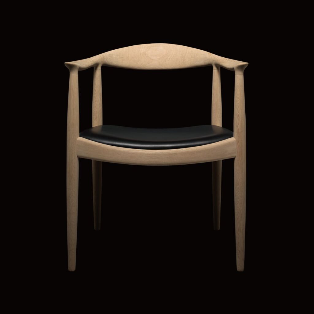 PP503 THE CHAIR｜Oak / Soap / STANDARD LEATHER（Elegance Black）