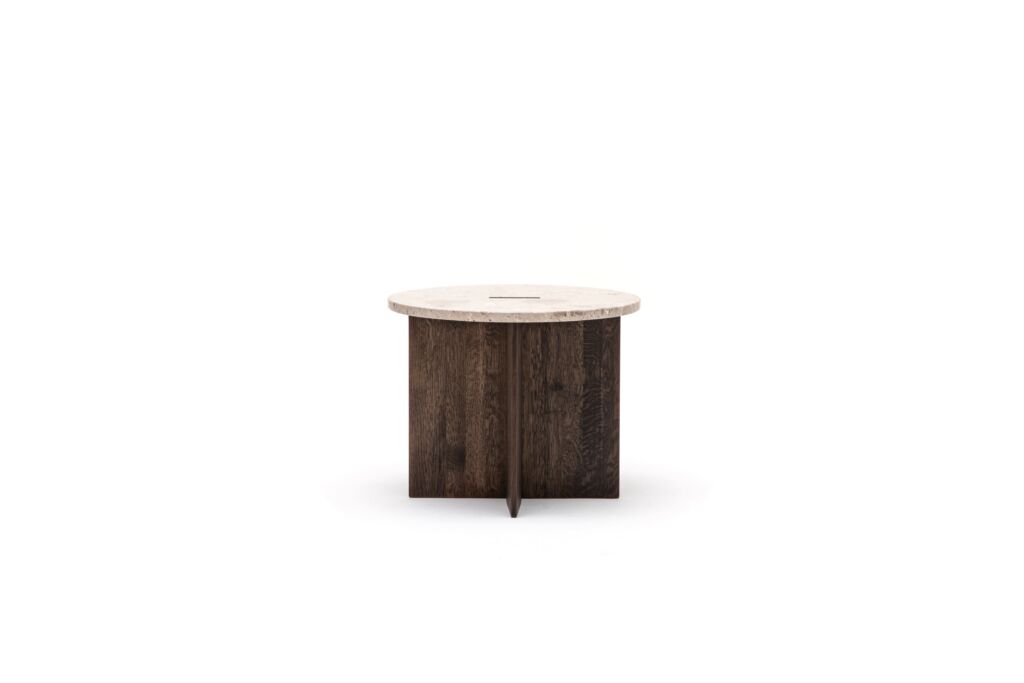 N-ST01｜marble top / small / smoked oak