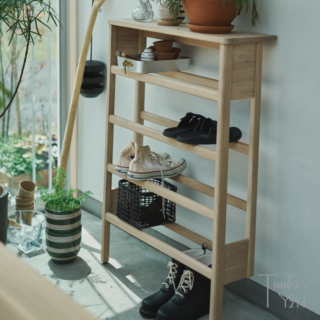 エーライン シューラック / ホワイトオーク / W72cm / 12足用 / A Line Shoe Rack / Form 