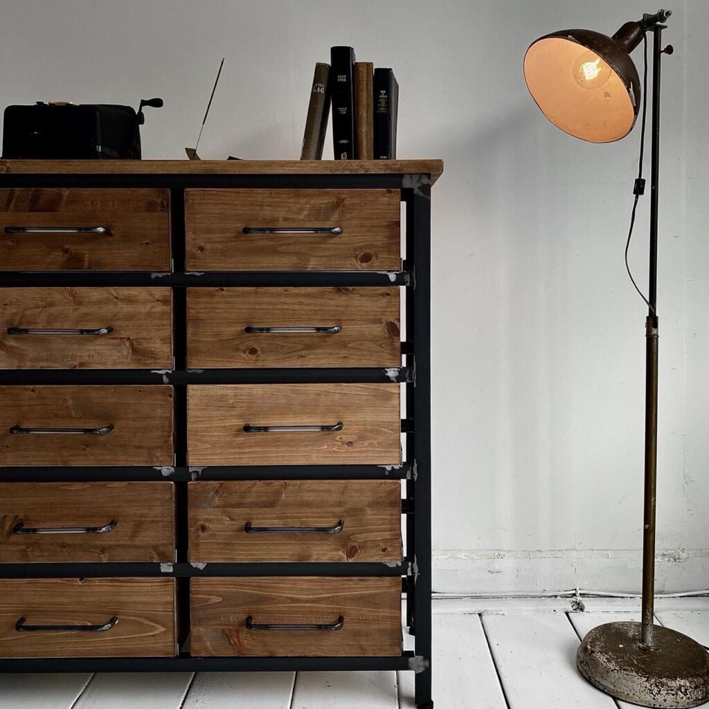 WWI-MODEL IRON WOOD CHEST-SH-042