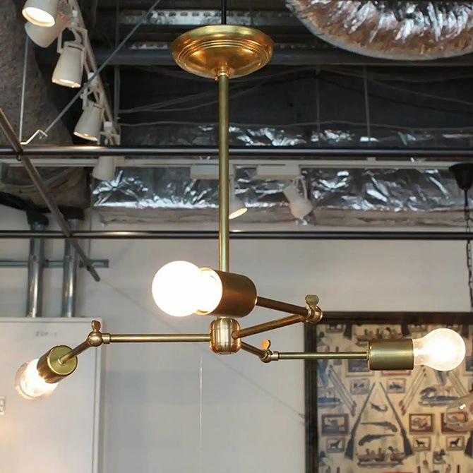 ACME Furniture アクメファニチャー SOLID BRASS LAMP 3ARM BLASS