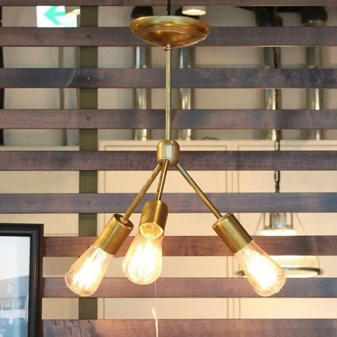 ACME Furniture アクメファニチャー SOLID BRASS LAMP 3ARM 45 BLASS