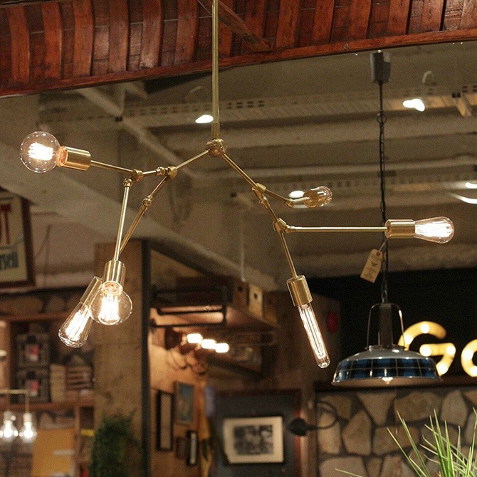 ACME Furniture アクメファニチャー SOLID BRASS LAMP 6ARM