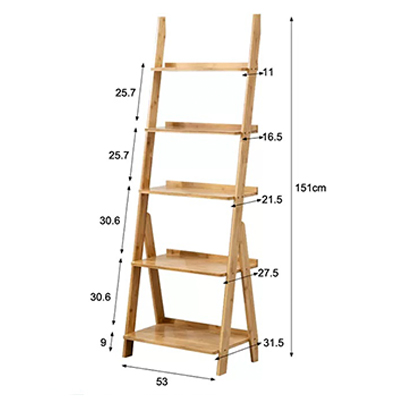 ラダーラック 竹製 はしごラック 飾り棚 収納ラック 収納棚　zt-sj-ztvz1021
