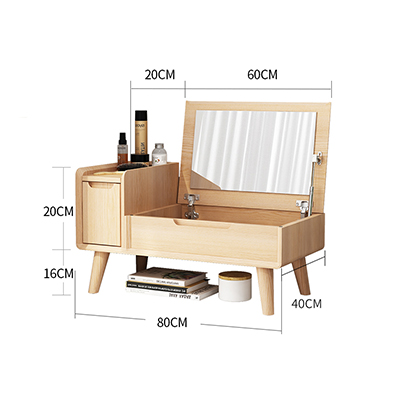 ドレッサー 鏡台 化粧台 コンパクト 鏡付き 引き出し付き