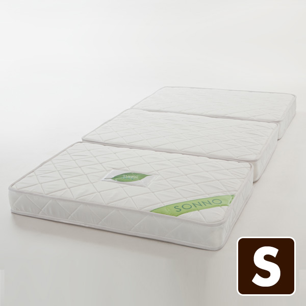 【10％オフクーポン対象】【代引不可】薄型3つ折りポケットコイルスプリングマットレス(シングル) SONNO-P3-005-S ソンノ
										
											【会員登録でクーポンGET】