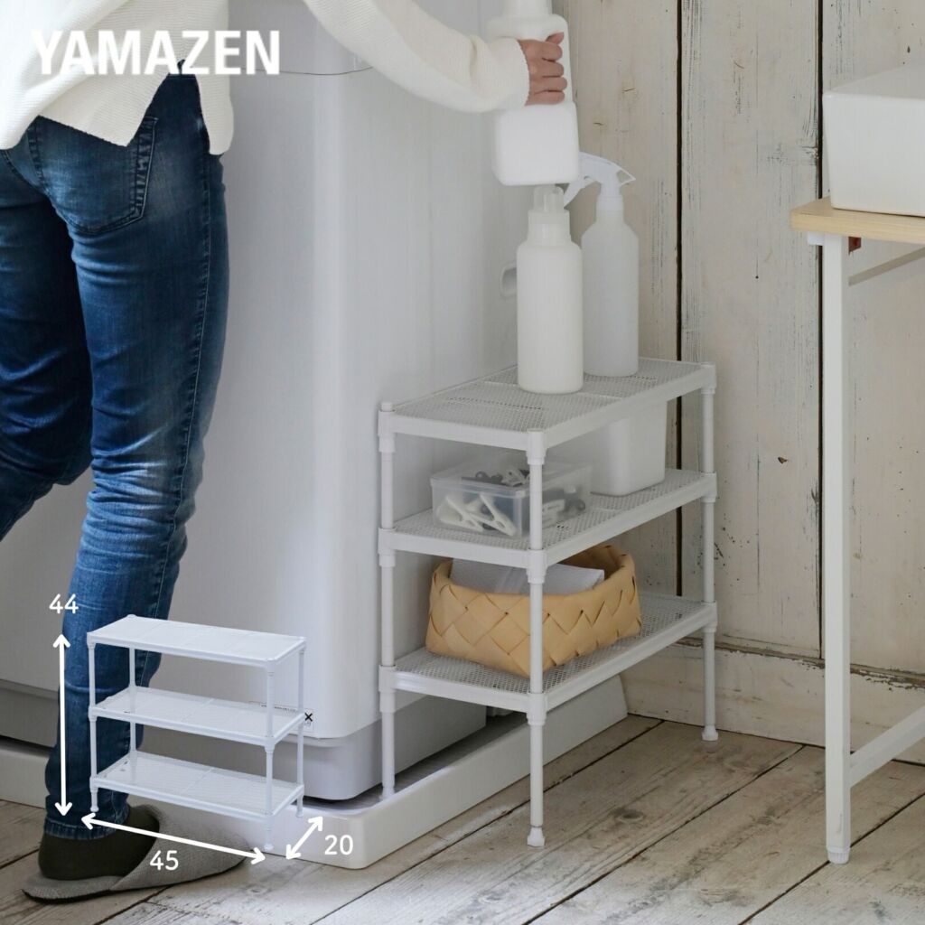 【10％オフクーポン対象】ミニラック 隙間収納 アジャスター付き 高さ調節可能 幅20 奥行45 高さ44 cm LMR-50203 山善 YAMAZEN
										
											【会員登録でクーポンGET】