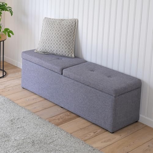 山善(YAMAZEN) 収納スツール グレージュ FBS-120(GRG) Amazon｜山善(YAMAZEN) 収納スツール ダブルサイズ 2人掛け