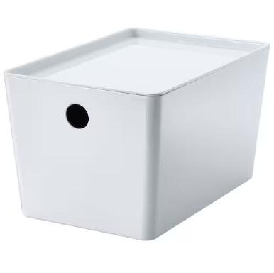 IKEA ikea イケア KUGGIS クッギスふた付きボックス, ホワイト, 18x26x15 cm295.611.56(005.685.30/205.685.29)