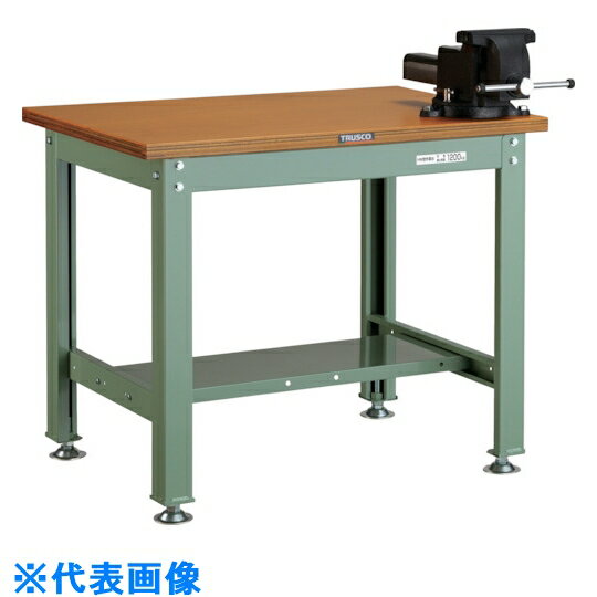 TRUSCO 中荷重作業台(1200kg)HW型 900X750XH740 バイス付 グリーン色 グリーン色 (品番:HW-0975VRS)(注番3690975)・(法人・事業所限定,直送元)