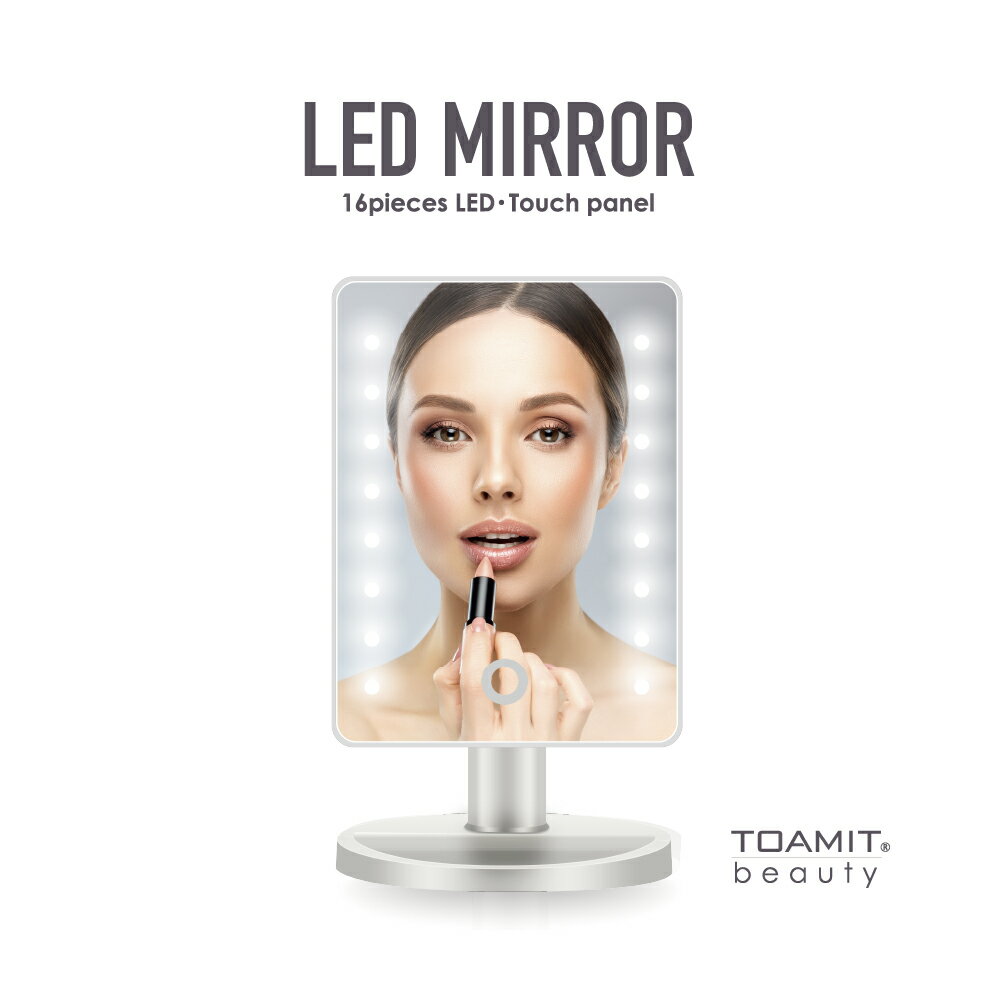 LED MIRROR 卓上ミラー ライト付き 角度調節 ライト 鏡 ミラー メイク 化粧 USB 調光 持ち運び 化粧鏡 女優鏡 女優ライト 照明 メイク USB 送料無料 おしゃれ シンプル 女性人気