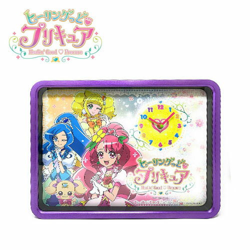 特価【ヒーリングっど プリキュア スクエア クロック 横柄】 店舗 ディスプレイ 壁掛け時計 おしゃれ デザイン時計 クロック インテリア 雑貨 掛け時計 掛時計 時計 壁時計 時計 壁掛け 女児 女の子 スタートゥインクル キュアグレース ヒーリングッド