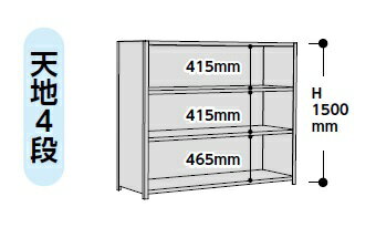 【ポイント5倍】【直送品】 山金工業 ラック 1.2S5330P-4W 【大型】