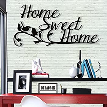 【中古】【輸入品・未使用】dekadronメタルウォールアート???Home Sweet Home???3d壁シルエットメタルウォール装飾ホームオフィス寝室リビングルーム装飾 30%ダブルクォーテ%W x