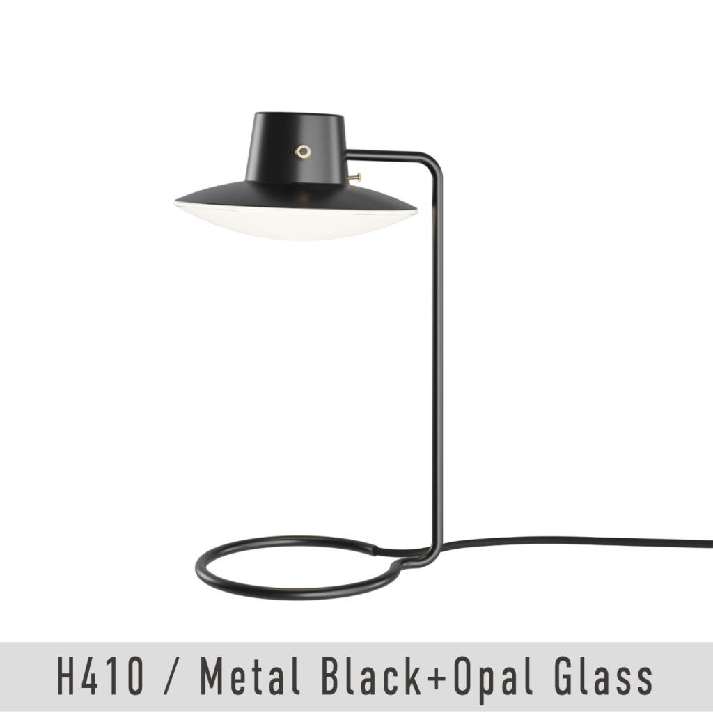 AJ オックスフォード テーブルランプ / H410 / ベース式 / ブラックメタルシェード＋乳白ガラス / AJ Oxford Table Lamp / Metal Black Opal Glass / アーネ・ヤコブセン / Louis Poulsen（ルイスポールセン）/ テーブルライト / 正規販売店