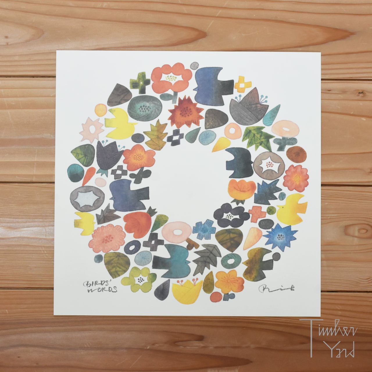 POSTER 30 / WREATH / リース / 正方形 / BIRDS' WORDS（バーズワーズ）/ アートポスター [5]