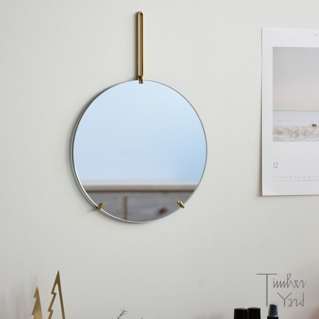 Wall Mirror Φ30｜brass