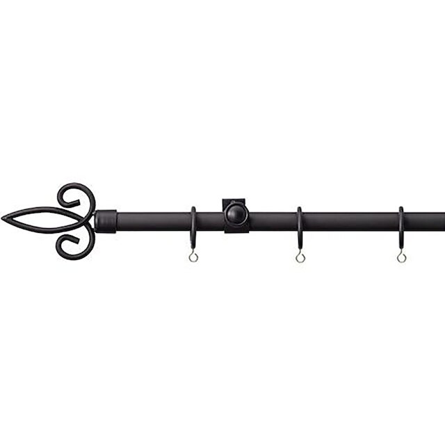 オーダーカーテンレール(NTクラスト19 Dセット ブラック ダブル3.10m)