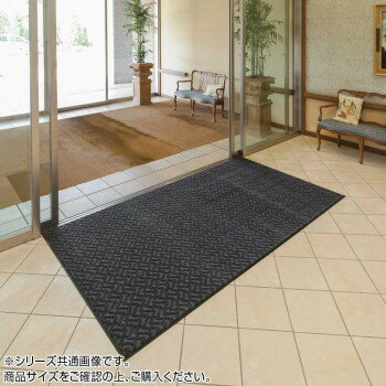 【代引き・同梱不可】 インドアマット エコトライマット 18号 90×180cm 灰