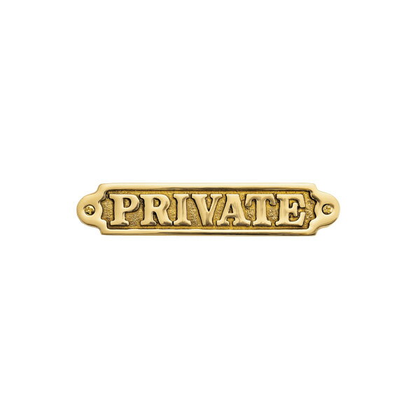 真鍮 サインプレート 金色 文字「PRIVATE」 アンティーク ブラス 雑貨 [630080] ゴーリキアイランド