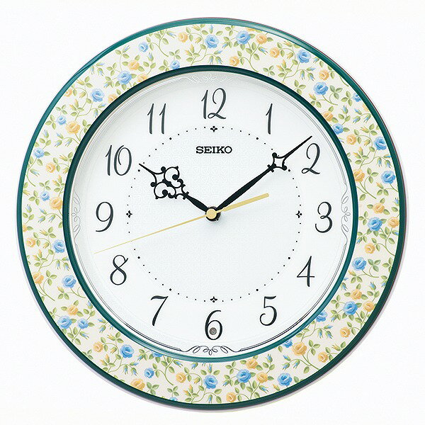 【送料無料】SEIKO CLOCK (セイコークロック) 掛時計 電波 アナログ 花模様 直径286×49mm KX266Y ■送料無料※北海道・九州・沖縄・離島は別途送料(1080円〜2160円)人気 KX266Y リビング 喫茶店 カフェ 開業祝い 贈り物 熨斗 法人割引 ご挨拶 病院 待合室 華やか