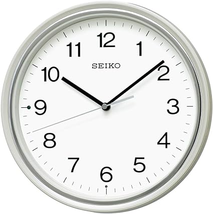 セイコークロック(Seiko Clock) 掛け時計 電波 アナログ 白パール 直径27.5x4.7cm KX252W