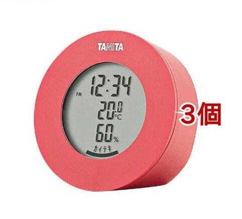 タニタ デジタル温湿度計 ピンク TT-585-PK(3個セット)【タニタ(TANITA)】