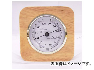 クレセル/CRECER 天然木温湿度計 CR-620 JAN:4955286806388 Natural wood temperature meter