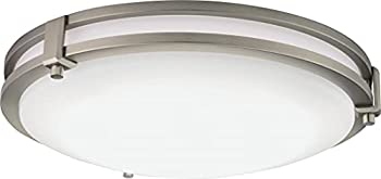 【中古】【輸入品・未使用】Lithonia Lighting FMSATL 13 14830 BN M4 13-Inch 3000K LED Saturn Flush Mount%カンマ% Antique Brushed Nickel by Lithonia Lighting [並行輸入