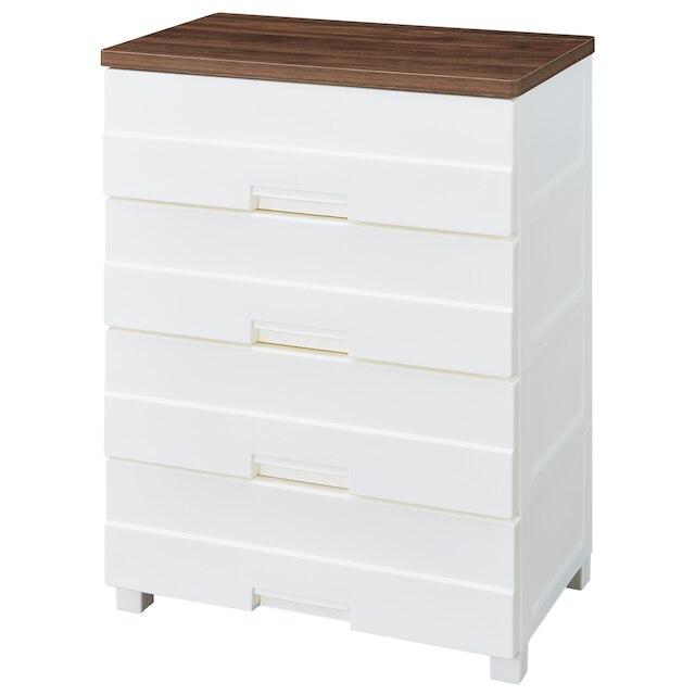 フィッツプラスEZY 幅65cm 4段 ミドルブラウン (FE6504)