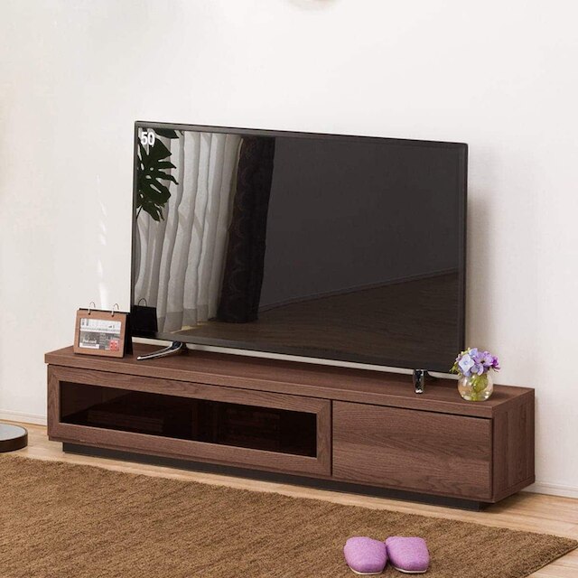 奥行30cmスリムテレビ台 (幅150cm DBR)