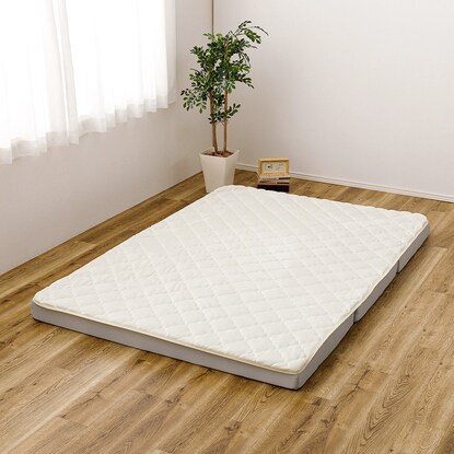 【ずれにくい敷きパッド】 専用敷きパッド ダブル (キルト/アイボリー)