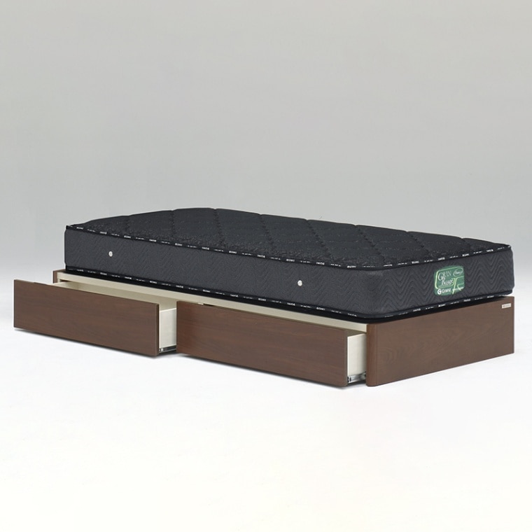 【ダブル (引出付き)】 Granz / WOLTE(ウォルテ)  引出し付き ヘッドレス ダブルサイズ 