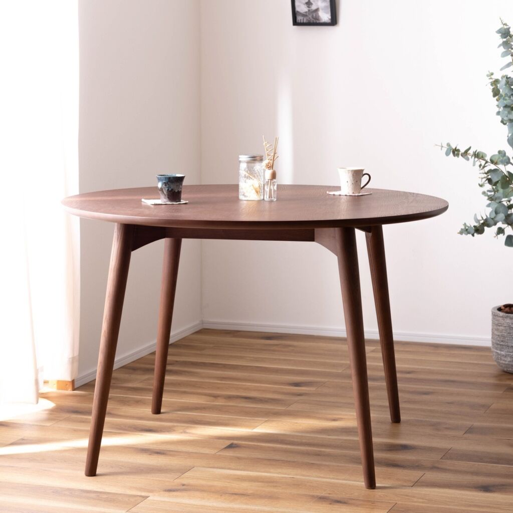 北欧風 天然木 円形ダイニングテーブル / カラメリ【karameri】