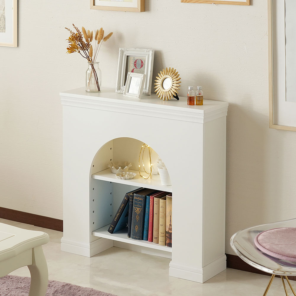 マントルピース ホワイト 棚付き 71×20×70cm