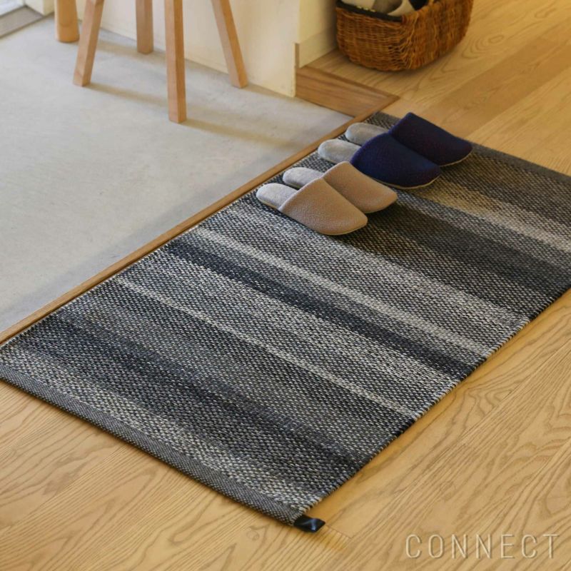 【在庫有り・即納可】KASTHALL（カスタール） / HARVEST（ハーベスト）/ブラック＆グレイ（70cm×120cm） / 1015706 / ラグ