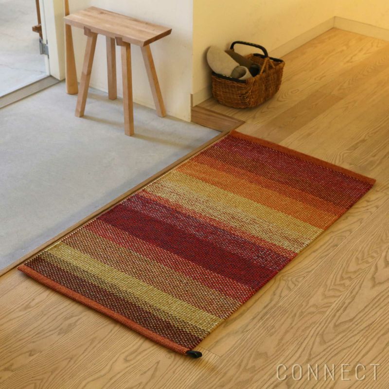 【在庫有り・即納可】KASTHALL（カスタール） / HARVEST（ハーベスト）/イエロー＆レッド（70cm×120cm） / 1015700 / ラグ