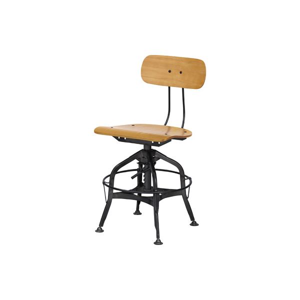 レトロモダン パーソナルチェア/ダイニングチェア 【ナチュラル】 幅50cm ラッカー塗装 スチール 〔キッチン 台所 店舗〕
